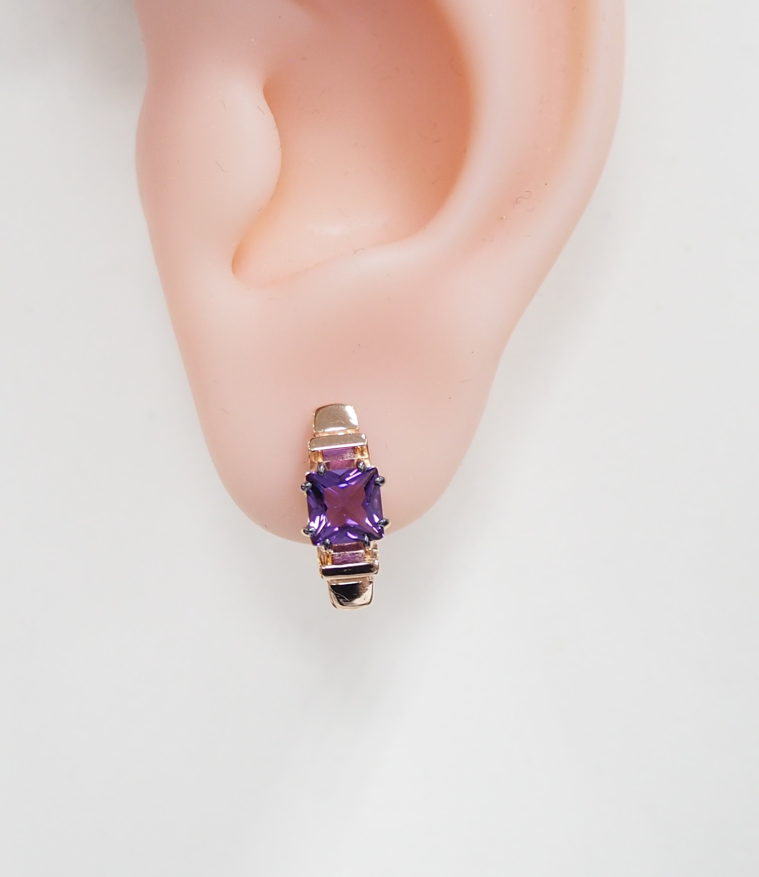 Серебряные серьги с аметистами